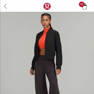 Lululemon Non-Stop Bomber jacket, reversible, size 4, Black